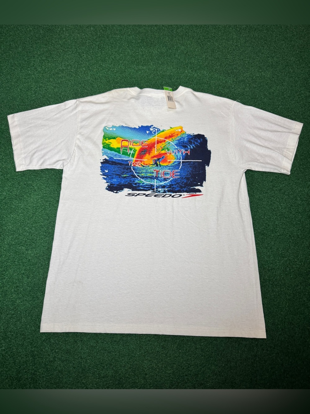 Speedo Surfing Vintage T Shirt RARE L/XL Beach 90s Graphic NWT Shirt Surf